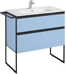 Тумба-умывальник подвесная Roca Domi 80 небесный синий ZRU9307871+ Тумба-умывальник подвесная Roca Domi 80 небесный синий ZRU9307871+, 2