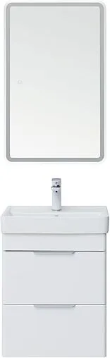 Тумба-умывальник Aquanet Ирис new 50 белый глянец 00310143+