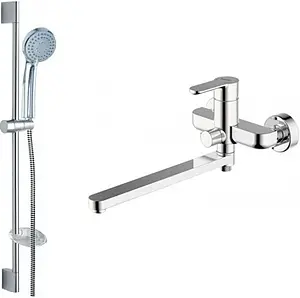 Комплект для ванны 2 в 1 Bravat Stream хром F00411C Комплект для ванны 2 в 1 Bravat Stream хром F00411C, 1