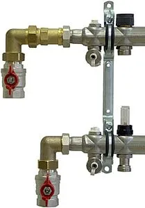 Комплект угловой шаровых кранов с фитингами 1"в x 1"н Oventrop Multidis SF 1404780 Комплект угловой шаровых кранов с фитингами 1"в x 1"н Oventrop Multidis SF 1404780, 2