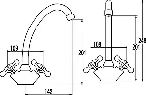 Смеситель для кухни SMARTsant Кросс хром SM110001AA Смеситель для кухни SMARTsant Кросс хром SM110001AA, 2