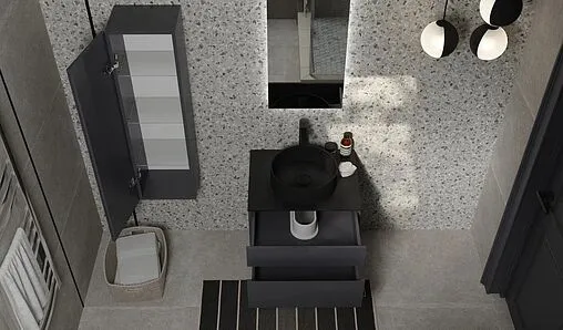 Тумба-умывальник подвесная Raval Decent 60 антрацит Dec.01.60/A/RL