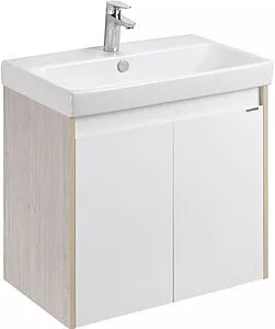 Тумба-умывальник Aquaton Сканди Doors 80 белый/дуб верона 1A2829K0SDB20, 1