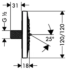 Душевая форсунка Hansgrohe PuraVida хром 28430000, 3