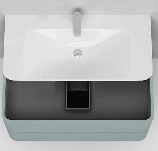 Тумба-умывальник подвесная Am.Pm Sensation 100 мятный M30FHX1002GG+M30WPC1001WG