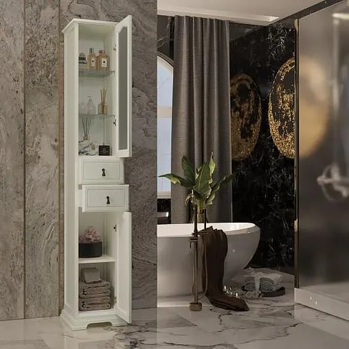 Шкаф-пенал напольный Opadiris Риспекто 30 R слоновая кость 00-00005831