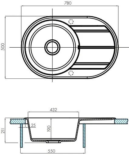 Мойка кухонная Aquaton Амира 78 шампань 1A712932AI290 Мойка кухонная Aquaton Амира 78 шампань 1A712932AI290