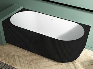 Ванна акриловая Abber 170x80 L белый/панель Black matte AB9329-1.7MB L, 4