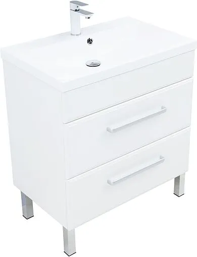 Тумба-умывальник Aquanet Лукка 75 белый 00302397+00281221