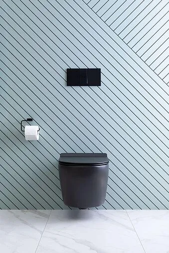 Унитаз подвесной безободковый Aquanet Cetus-BW Rimless черный матовый CETUS-BW