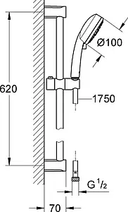 Душевая стойка Grohe Tempesta New Cosmopolitan 100 IV хром 27787002 Душевая стойка Grohe Tempesta New Cosmopolitan 100 IV хром 27787002, 2