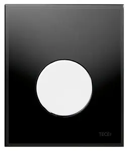 Клавиша смыва для писсуара TECEloop Urinal 9242654 кнопка/белый глянцевый, панель/стекло черный, 1