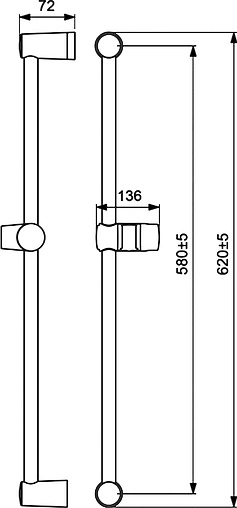 Душевая штанга Vidima Fresh S хром BA196AA
