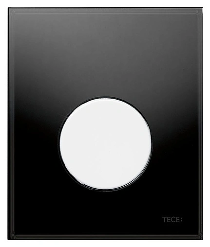 Клавиша смыва для писсуара TECEloop Urinal 9242654 кнопка/белый глянцевый, панель/стекло черный