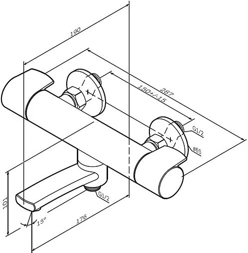 Термостат для ванны Am.Pm X-Joy хром F85A50000
