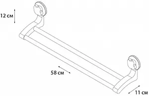 Полотенцедержатель Grampus Element белый/хром GR-7078 Полотенцедержатель Grampus Element белый/хром GR-7078, 2