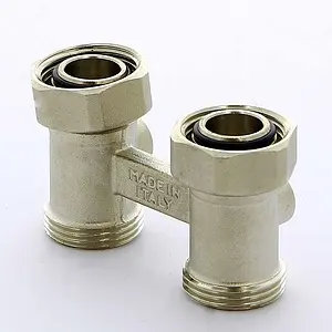 Узел нижнего подключения радиатора прямой ¾&quot;ек x ¾&quot;ек Tiemme 3390001, 4