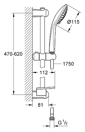 Душевая стойка Grohe Euphoria 110 Champagne хром 27232001