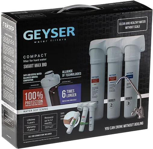 Фильтр под мойку для жесткой воды Гейзер Смарт Макс Био 16031