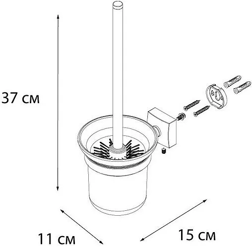 Ёршик для унитаза Fixsen Kvadro хром FX-61313C