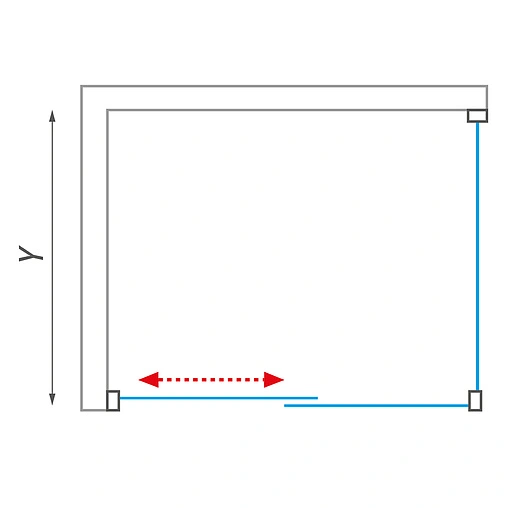 Душевое ограждение 1600x800мм прозрачное стекло Roltechnik Lega Line LLD2+LLB/1600*800 556-1600000-00-02+553-8000000-00-02