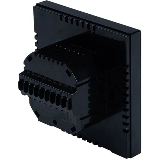 Проводной комнатный терморегулятор двухконтурный НО/НЗ 230В Valtec черный VT.AC634.B.0