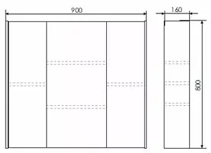 Шкаф-зеркало Comforty Женева 90 дуб белый 00004137132CF, 2