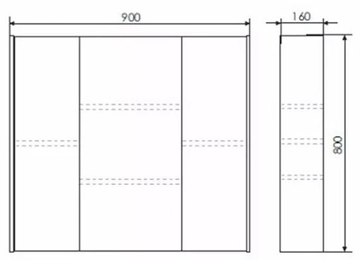 Шкаф-зеркало Comforty Женева 90 дуб белый 00004137132CF