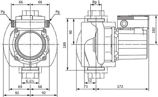 Насос циркуляционный для ГВС Wilo TOP-Z 25/10 EM 2061964