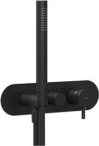 Смеситель для душа скрытого монтажа Ravak Espirit чёрный матовый X070282 Смеситель для душа скрытого монтажа Ravak Espirit чёрный матовый X070282, 1