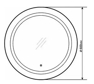 Зеркало с подсветкой Comforty Круг 60 00004140524CF Зеркало с подсветкой Comforty Круг 60 00004140524CF, 2