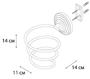 Держатель для фена Fixsen Retro бронза FX-83819, 3