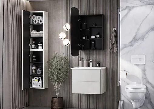 Шкаф Aquaton Сохо 35 слэйт\галька серая 1A258403AJ9A0