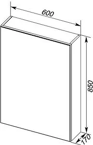 Шкаф-зеркало Aquanet Алвита 60 R серый антрацит 00183989, 2