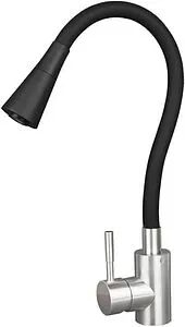 Смеситель для кухни с гибким изливом Osgard Gron Horn никель/чёрный 84293, 1