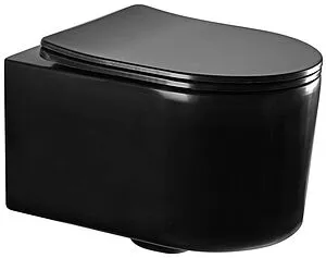 Унитаз подвесной безободковый Aquatek Мия черный матовый AQ2004-MB, 1