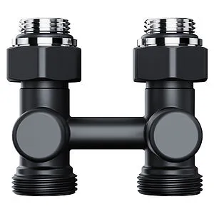 Узел нижнего подключения радиатора прямой ¾"ек x ¾"ек (½"н) Royal Thermo Design черный RANDP11234BL Узел нижнего подключения радиатора прямой ¾"ек x ¾"ек (½"н) Royal Thermo Design черный RANDP11234BL, 3