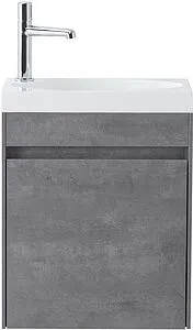 Тумба-умывальник подвесная BelBagno PIETRA MINI 46 L Stucco Cemento PIETRA MINI-460-1A-SO-SCM-L+BB-460-PM-LVB Тумба-умывальник подвесная BelBagno PIETRA MINI 46 L Stucco Cemento PIETRA MINI-460-1A-SO-SCM-L+BB-460-PM-LVB, 1