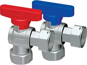 Кран шаровый с накидной гайкой угловой ¾"нг x ¾"нг красный Far FS 3099 34RC Кран шаровый с накидной гайкой угловой ¾"нг x ¾"нг красный Far FS 3099 34RC, 1