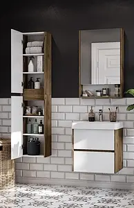 Шкаф-зеркало Aquaton Сканди 45 L белый/дуб рустикальный 1A252002SDZ90 Шкаф-зеркало Aquaton Сканди 45 L белый/дуб рустикальный 1A252002SDZ90, 5