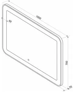 Зеркало с подсветкой Continent Velvette Led 100x70 с датчиком движения ЗЛП822 Зеркало с подсветкой Continent Velvette Led 100x70 с датчиком движения ЗЛП822, 2