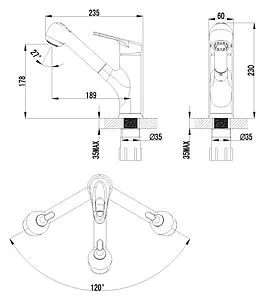 Смеситель для кухни с выдвижным изливом Lemark Luna хром LM4149C Смеситель для кухни с выдвижным изливом Lemark Luna хром LM4149C, 2