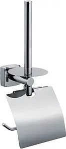 Держатель туалетной бумаги с держателем запасного рулона Fixsen Kvadro хром FX-61310E Держатель туалетной бумаги с держателем запасного рулона Fixsen Kvadro хром FX-61310E, 1