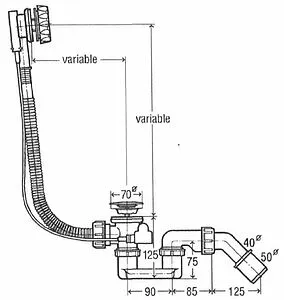 Слив-перелив для ванны VitrA Silfra хром 5601091 Слив-перелив для ванны VitrA Silfra хром 5601091, 2