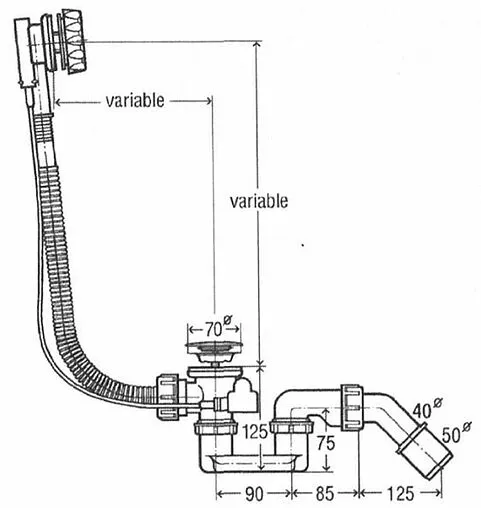 Слив-перелив для ванны VitrA Silfra хром 5601091