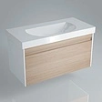 Тумба-умывальник подвесная Kerama Marazzi Buongiorno 100 дуб сонома/белый BGN.100.1+1\OAK+BG.wb.100