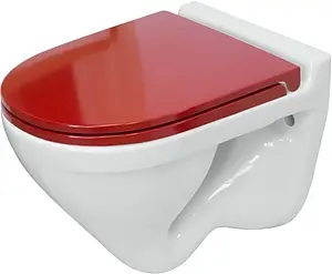 Унитаз подвесной Sanita Luxe Attica Color Red белый/красный ATCSLWH0111 Унитаз подвесной Sanita Luxe Attica Color Red белый/красный ATCSLWH0111, 1