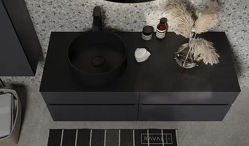Тумба под умывальник подвесная Raval Decent 120 антрацит Dec.01.120/P/A/RL