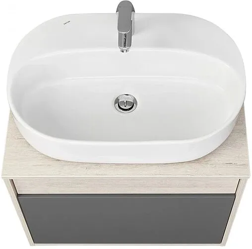 Тумба-умывальник подвесная Aquaton Лофт Урбан 65 графит/орегон 1A2540K5LQX60