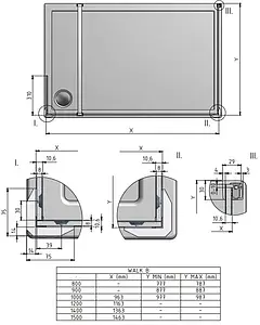 Душевое ограждение 1200x1000мм прозрачное стекло Roltechnik Walk WALK B/1200/1000 935-1200100-00-02 Душевое ограждение 1200x1000мм прозрачное стекло Roltechnik Walk WALK B/1200/1000 935-1200100-00-02, 2